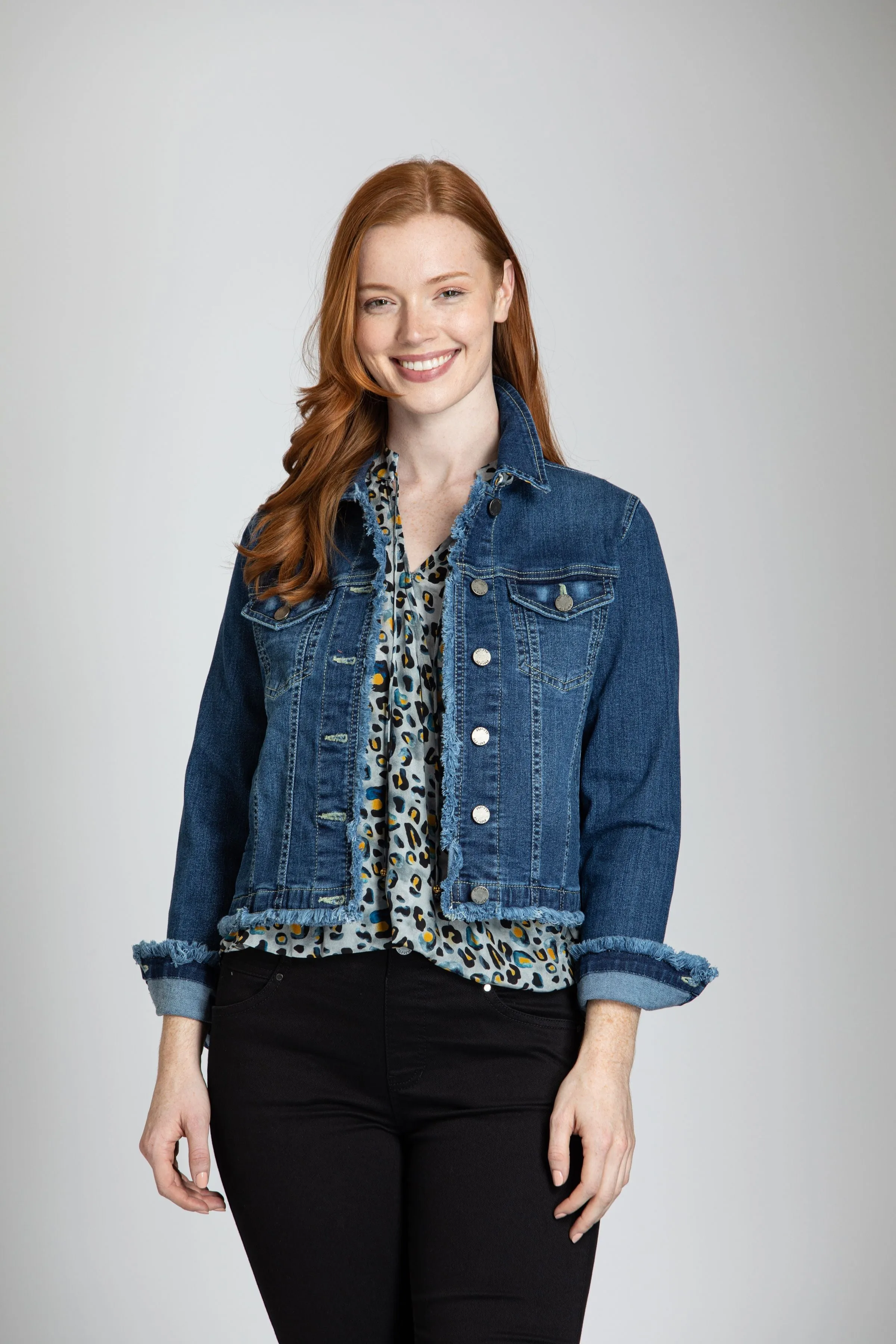 Leopard Print Denim Jacket