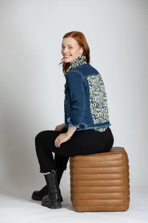 Leopard Print Denim Jacket
