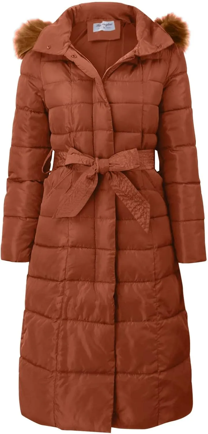 Long Jacket Women Fur Collar Lace Up Cotton Parkas Coat Classic Winter 2023 Warm with Hood Military Utility Jackets