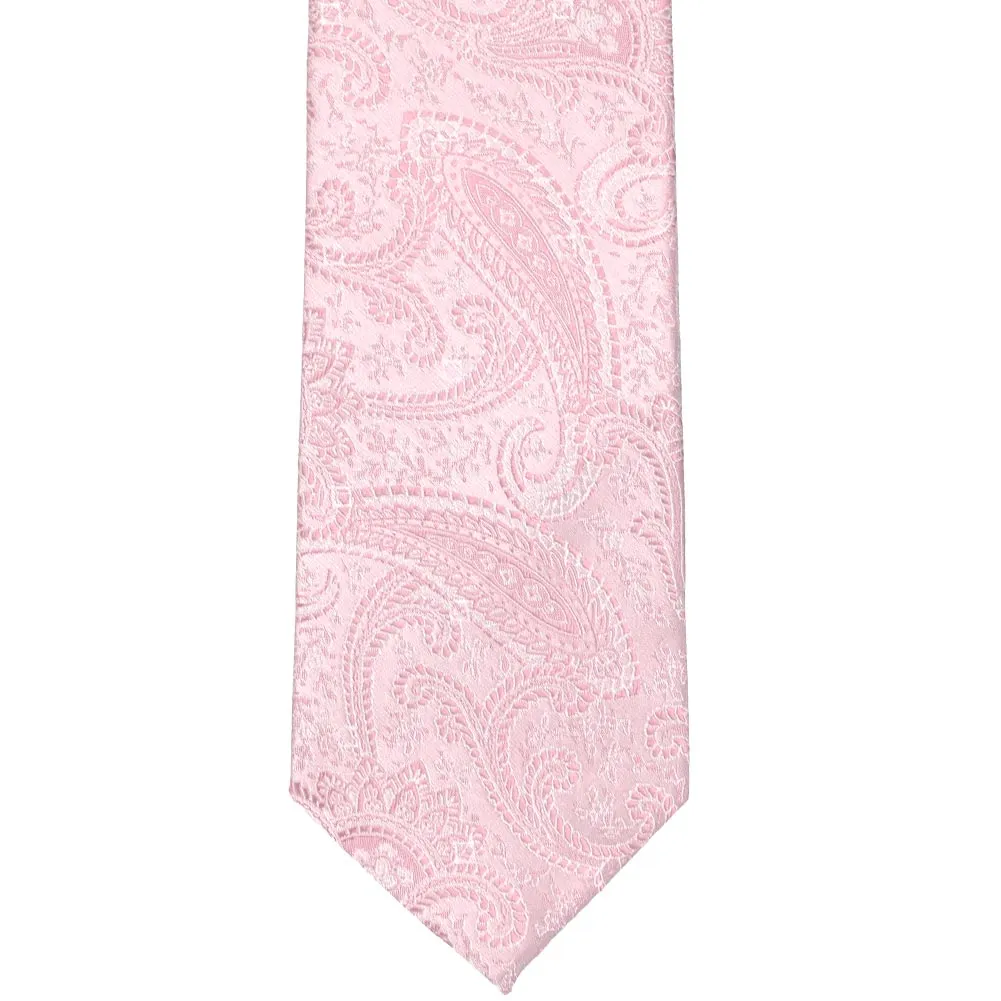 Pale Pink Clara Paisley Necktie