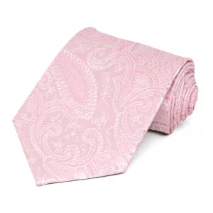 Pale Pink Clara Paisley Necktie