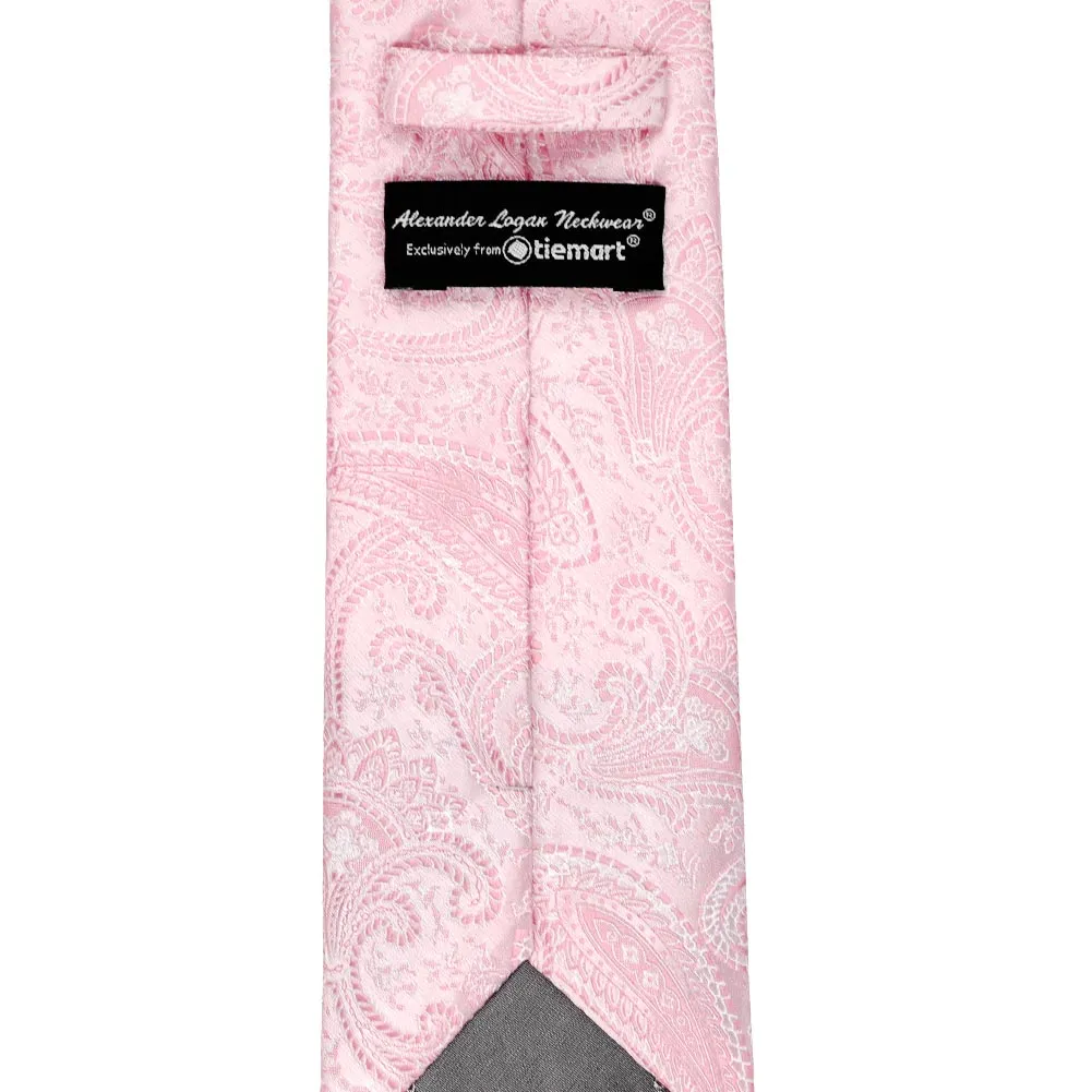 Pale Pink Clara Paisley Necktie