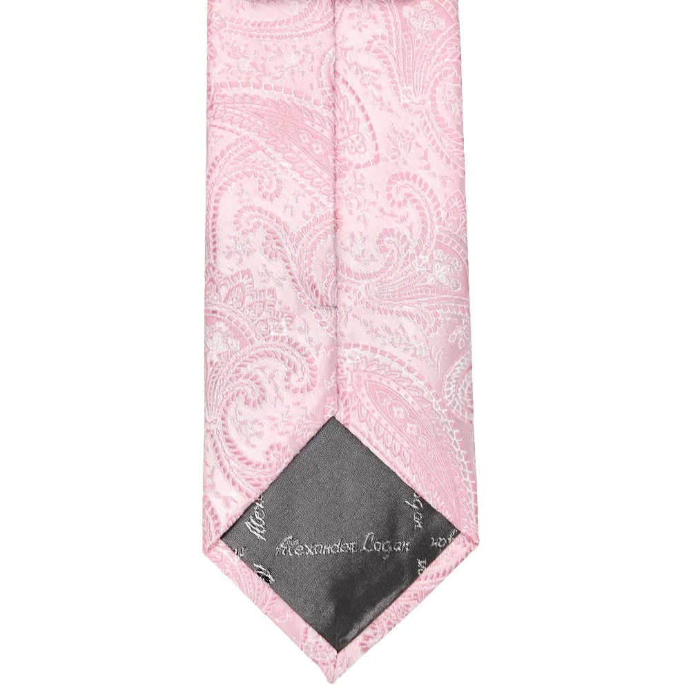 Pale Pink Clara Paisley Necktie