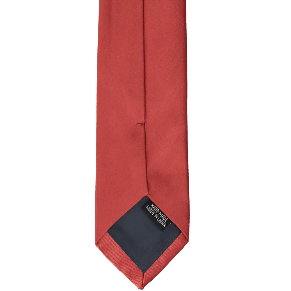 Persimmon Premium Slim Necktie, 2.5" Width