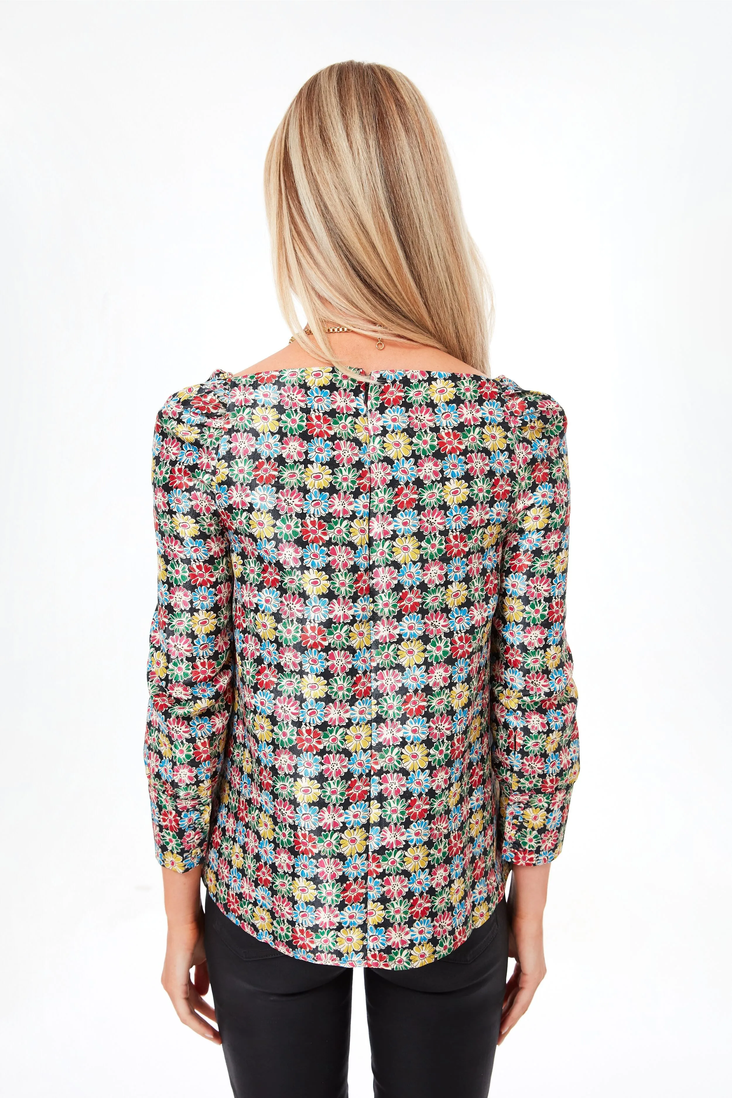 Punchy Jacquard Pink Emilie Blouse