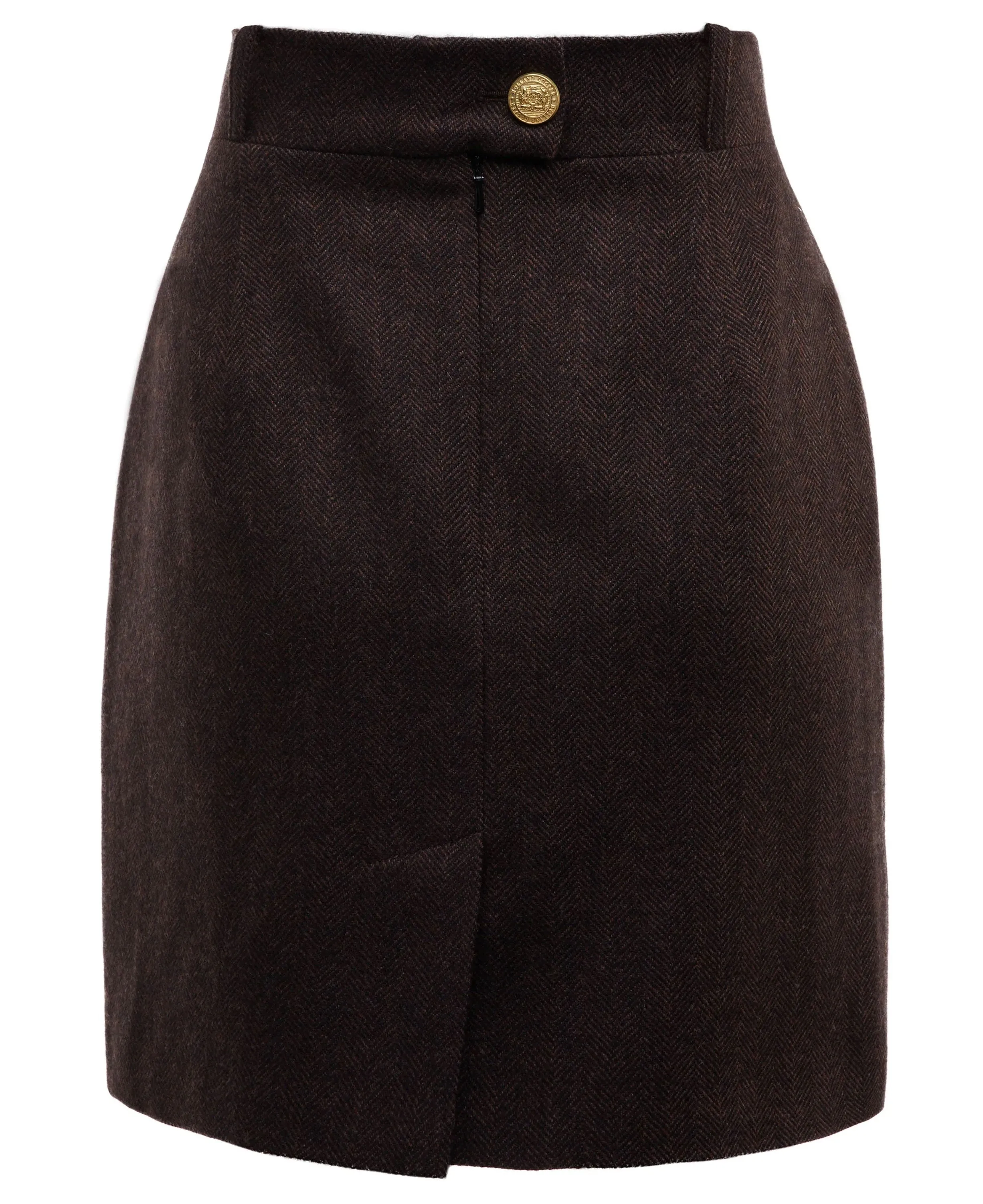 Regency Skirt - Chocolate Herringbone