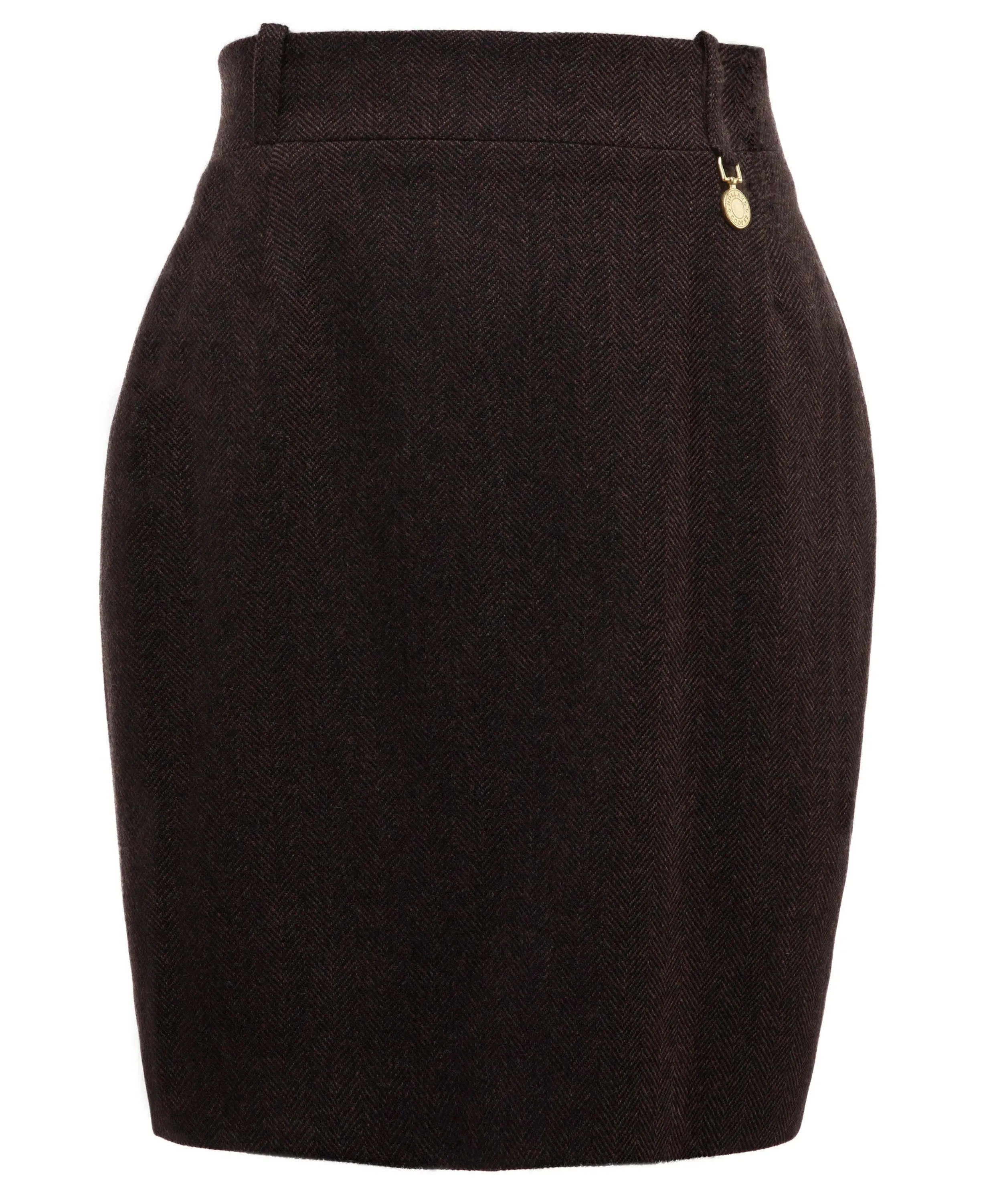 Regency Skirt - Chocolate Herringbone