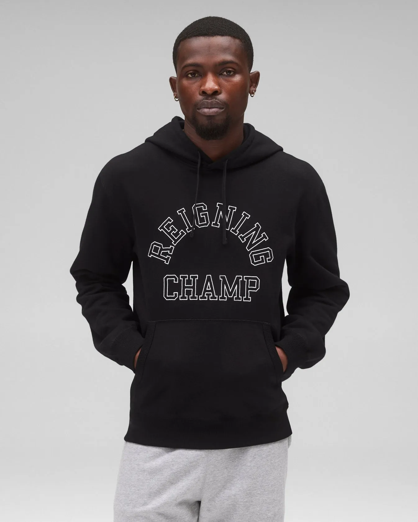 Reigning Champ Midweight Terry Arch Logo Standard Hoodie