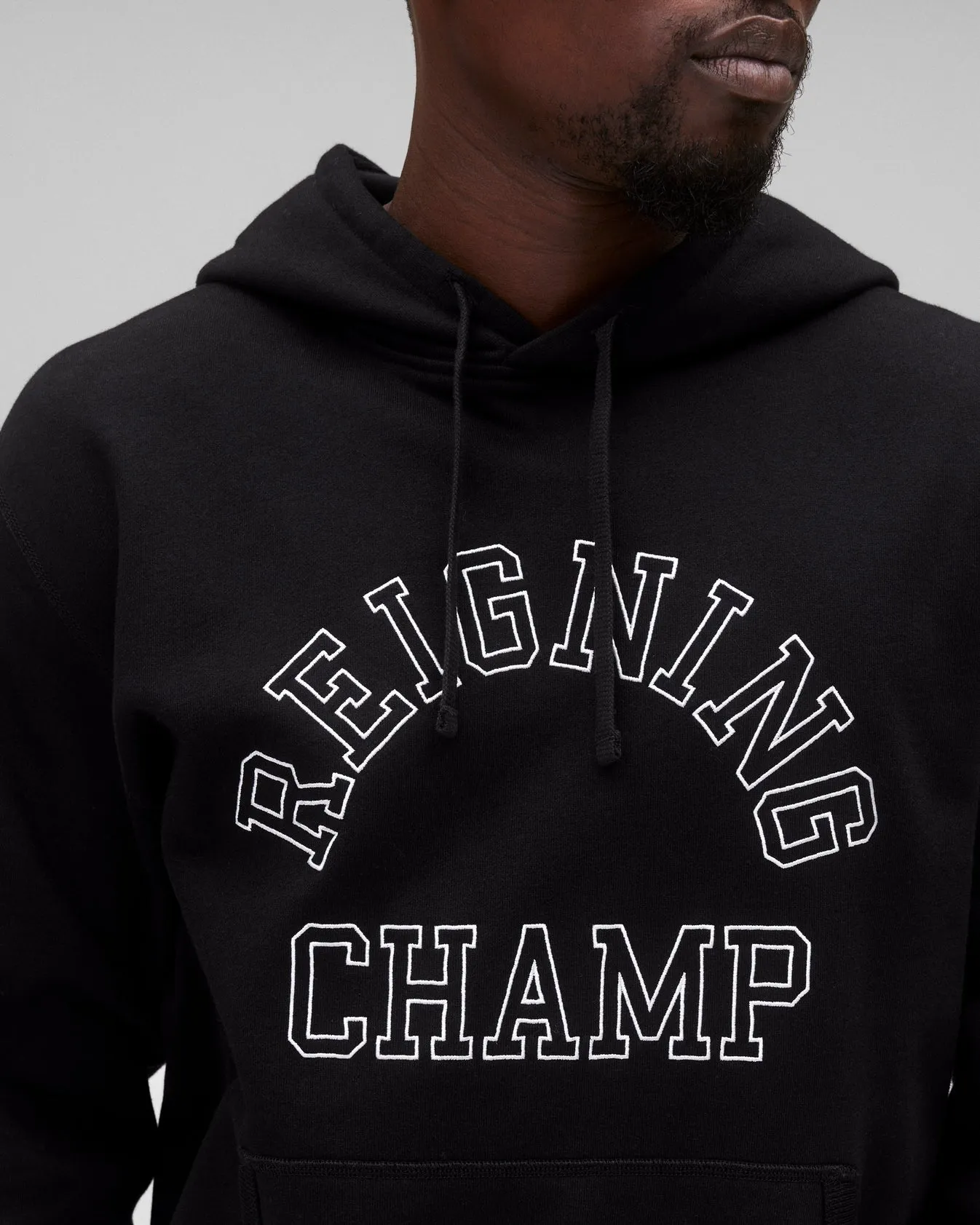 Reigning Champ Midweight Terry Arch Logo Standard Hoodie