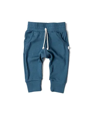 rib knit jogger - neptune