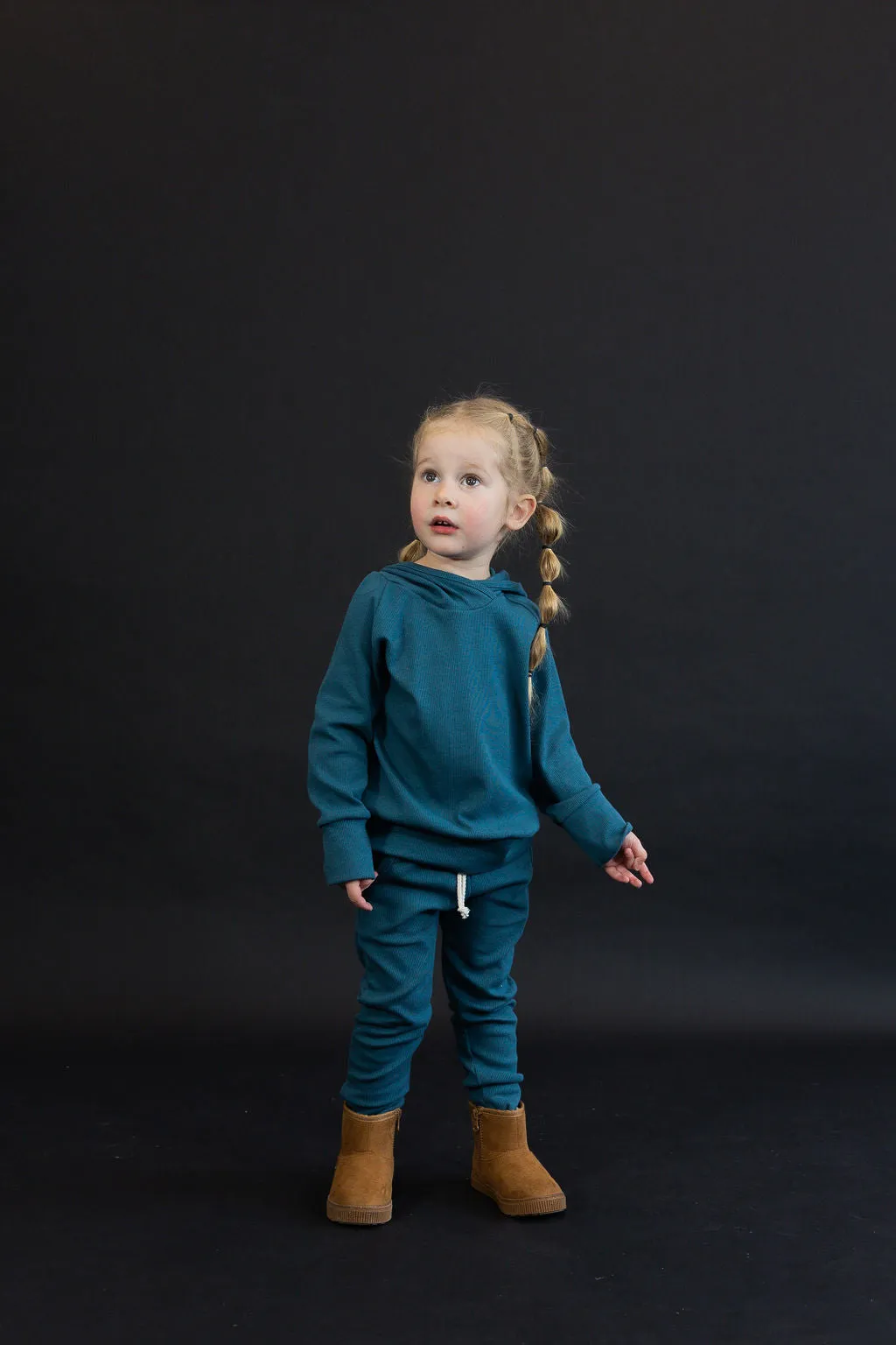 rib knit jogger - neptune