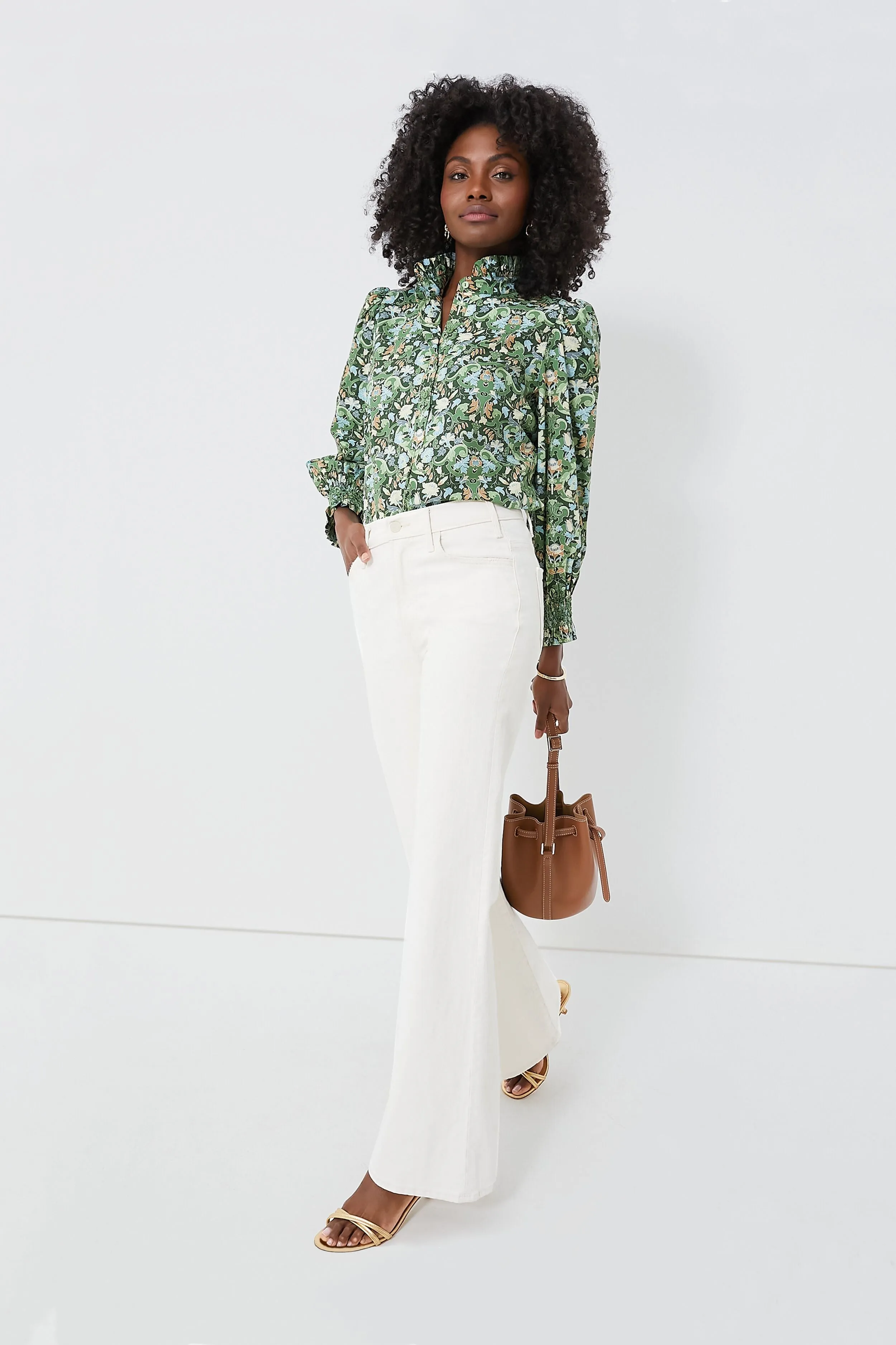 Sage Deco Damask Teagan Popover