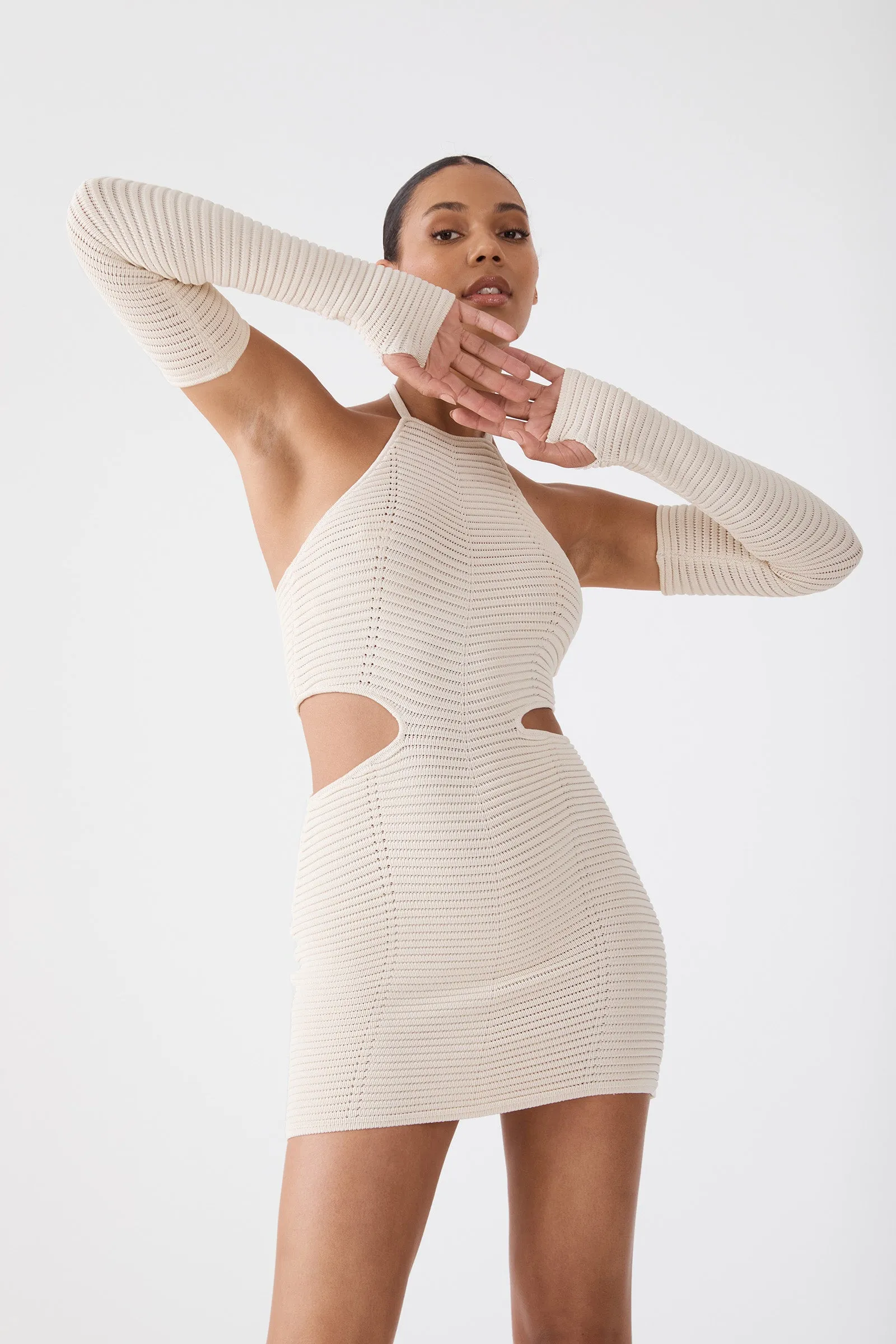 San Sloane Maelle Mini Dress Light Nude