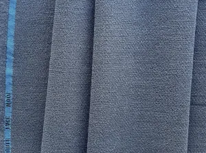 Selvedged Steel Grey Double-Faced Wool Crepe (Made in Italy)