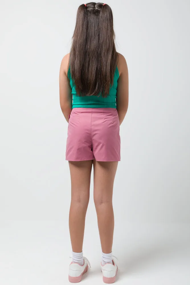Side Buckle Skort Rose Pink