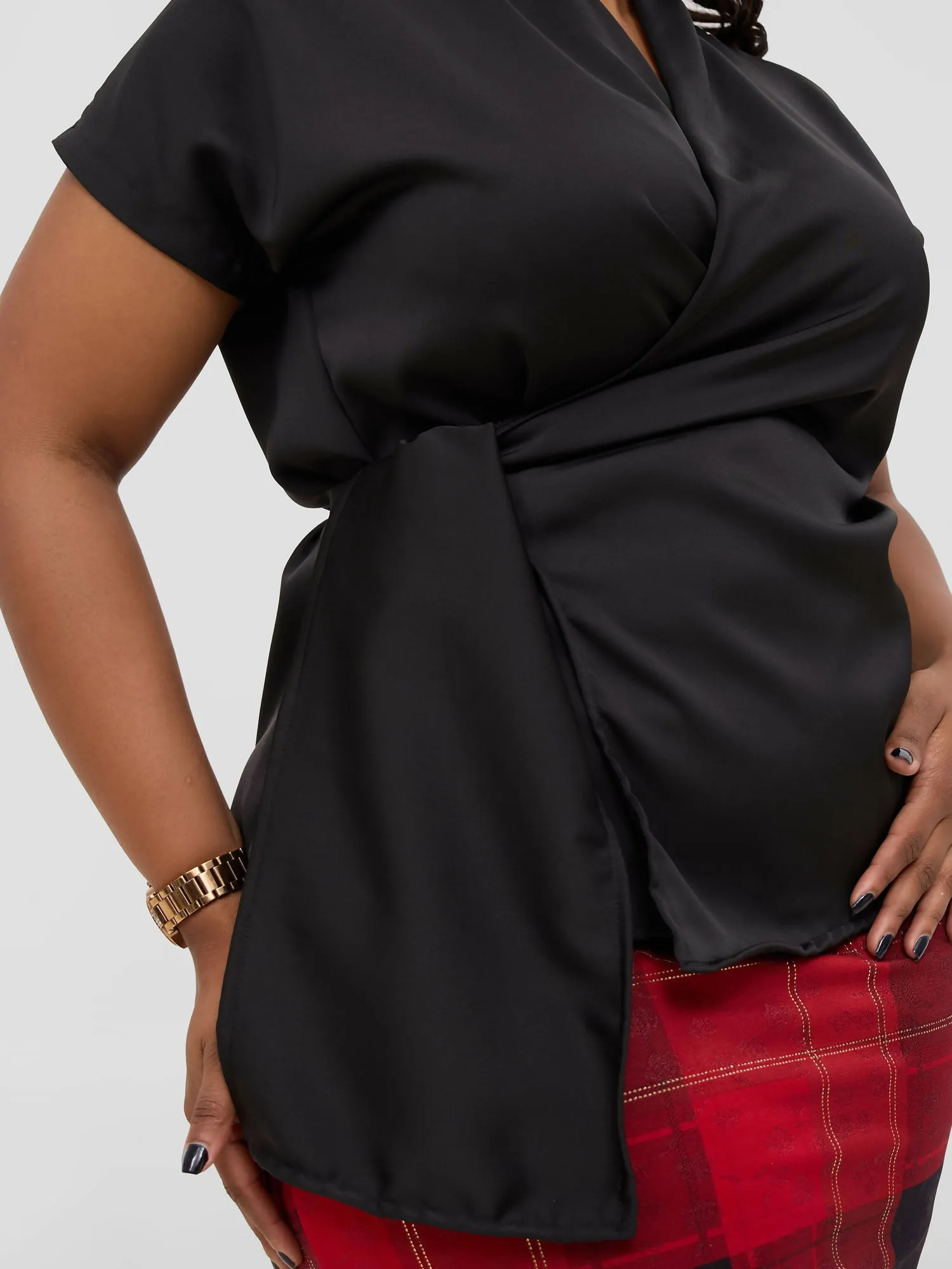Silk House Collection Mia Skirt & Koa Top - Plaid Red / Black