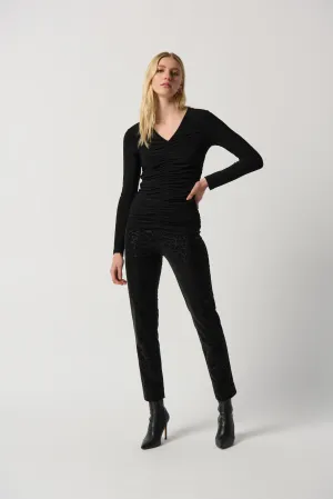 Silky Knit Fitted Long Sleeve Top