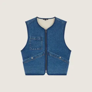 Simon Waistcoat (Washed Blue Denim)