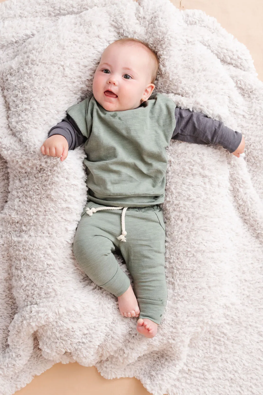 slub jogger - agave green