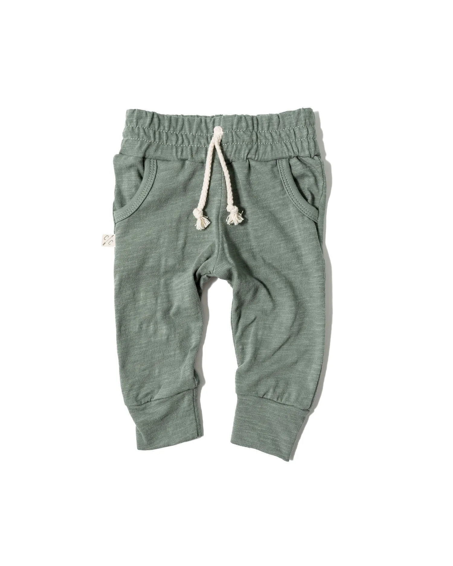 slub jogger - agave green