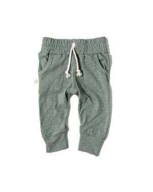 slub jogger - agave green