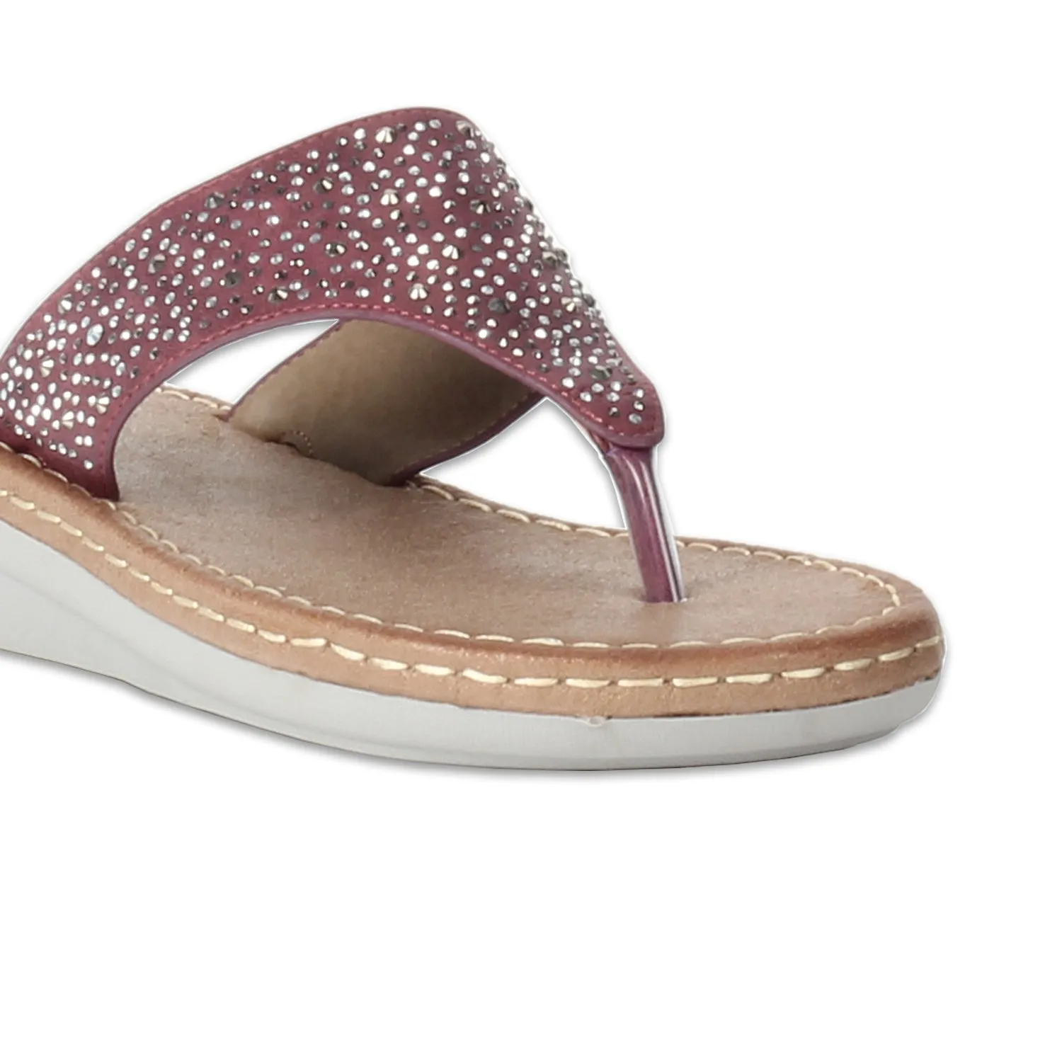 Studs Embellished Matt Finished Wedge for Women