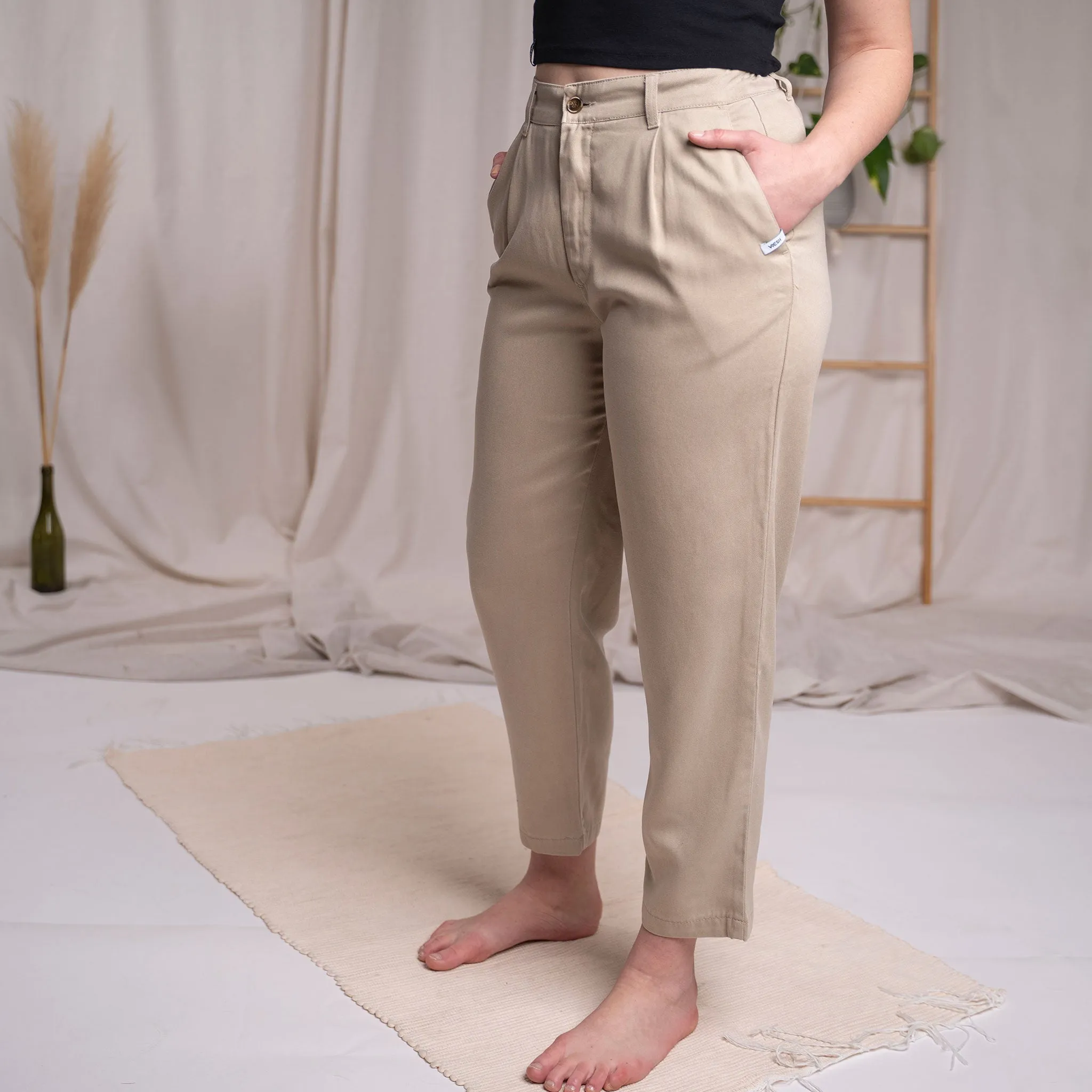 Vabia - Slacks aus Tencel, Beige