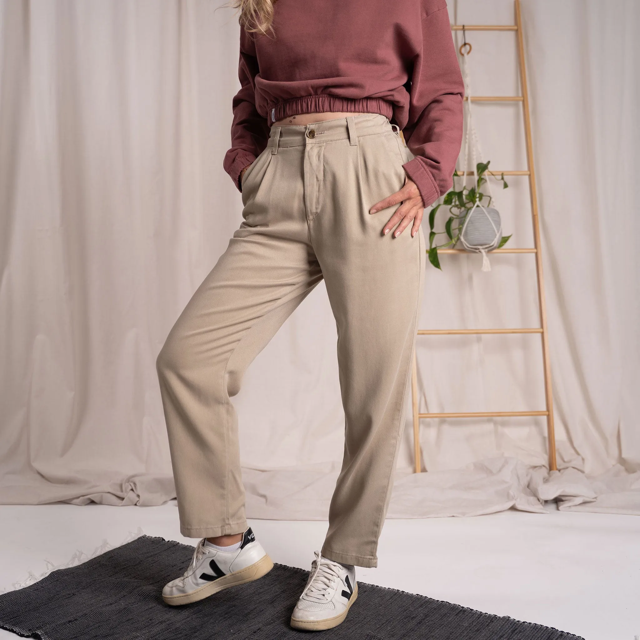 Vabia - Slacks aus Tencel, Beige