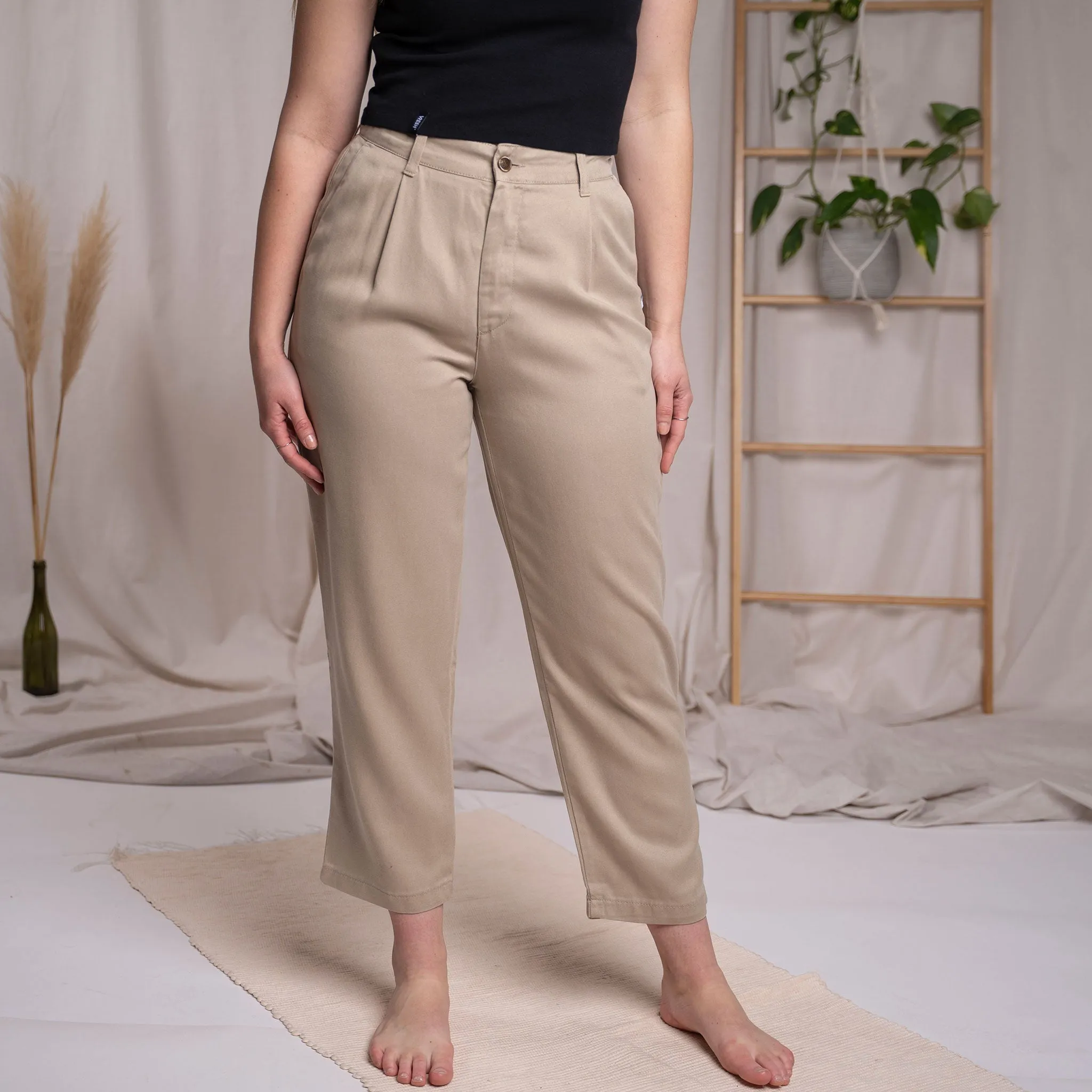 Vabia - Slacks aus Tencel, Beige
