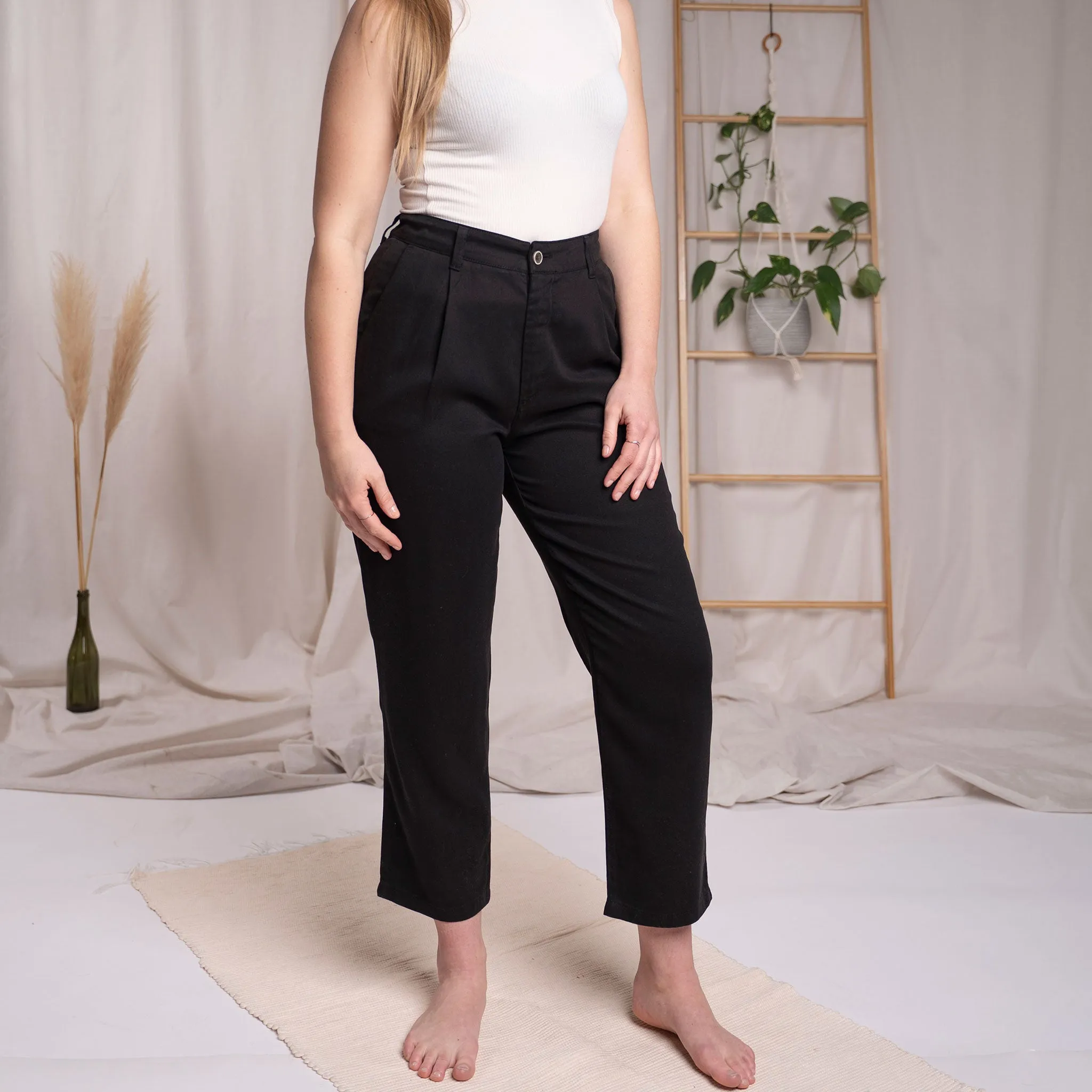 Vabia - Slacks aus Tencel, Schwarz