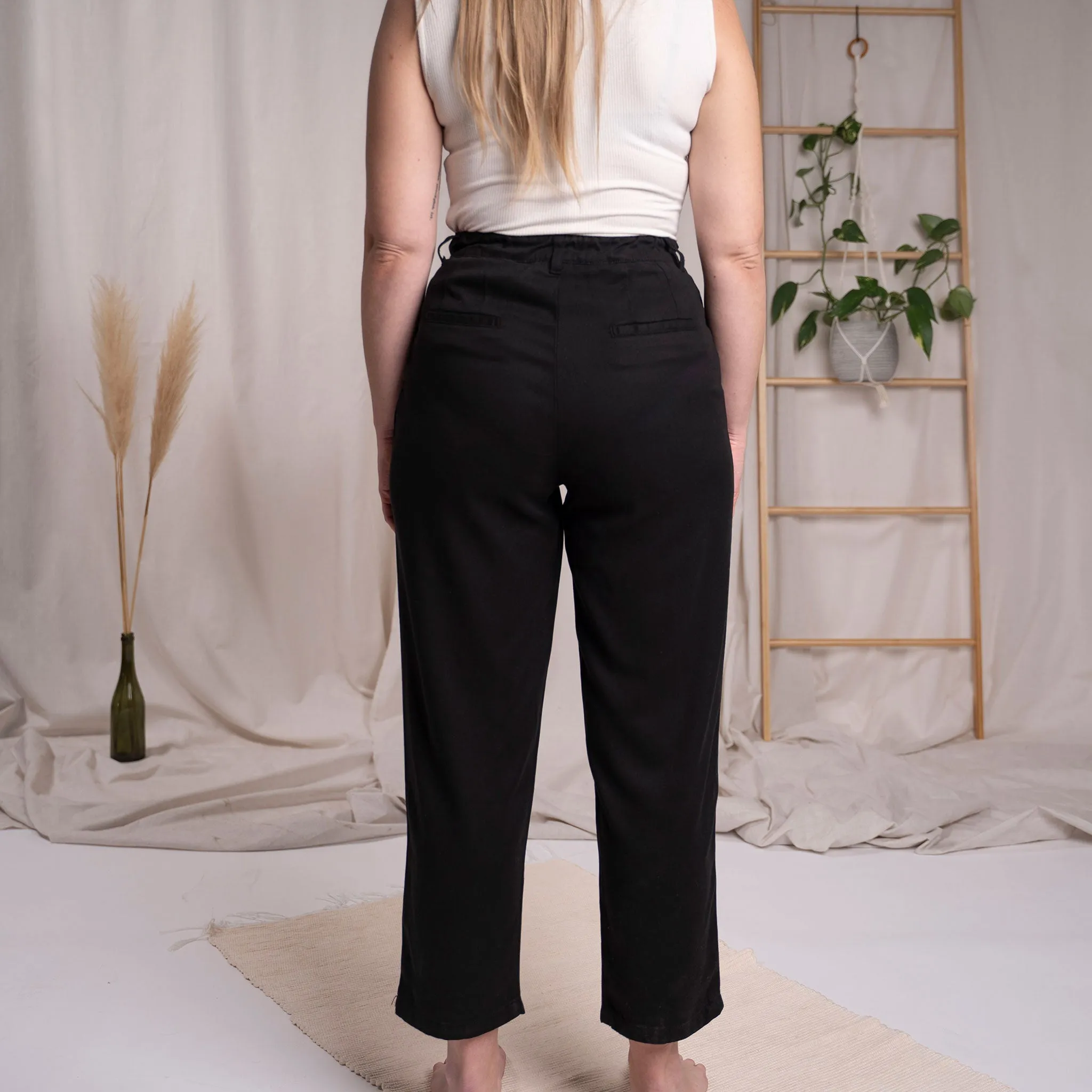Vabia - Slacks aus Tencel, Schwarz