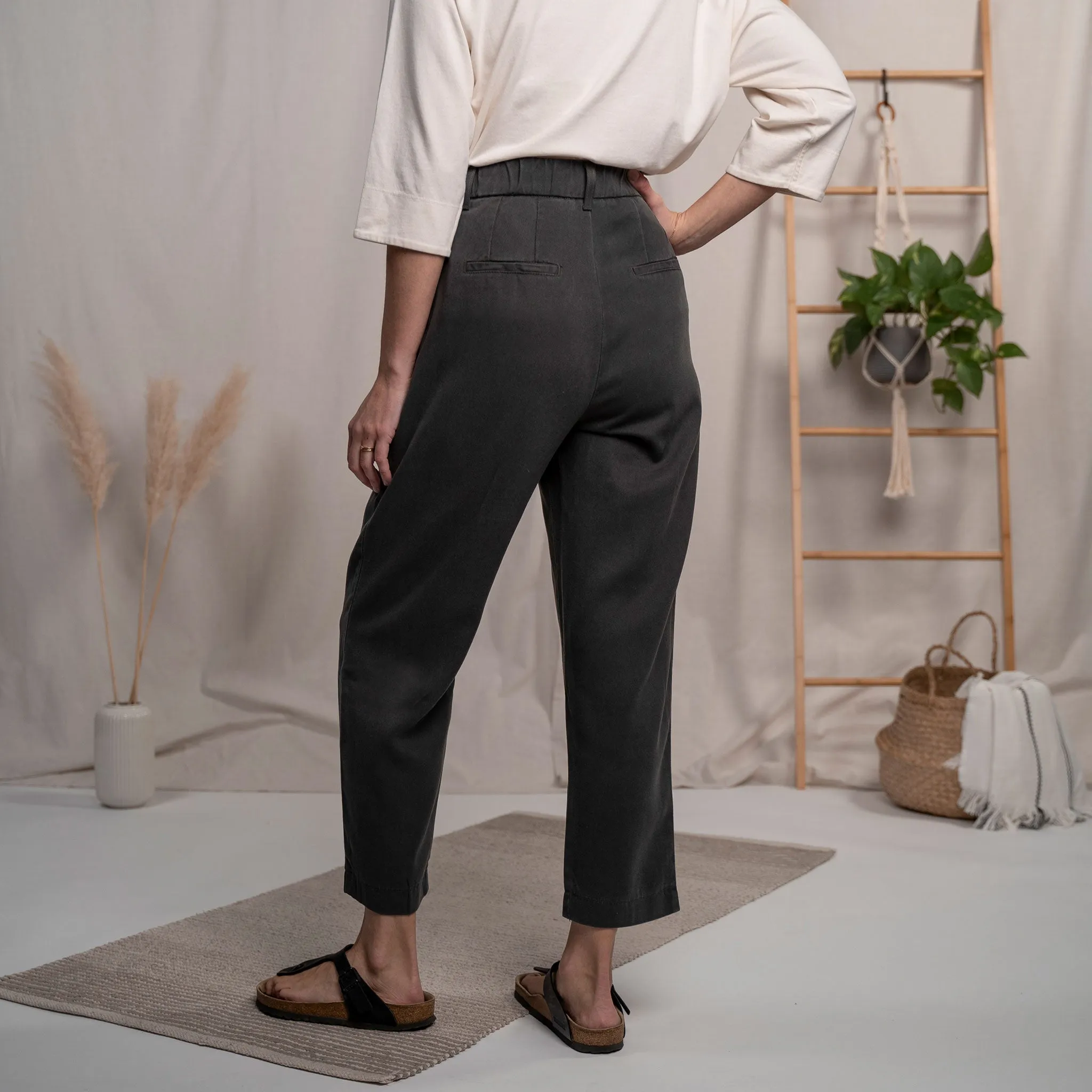 Vabia V1 - Slacks aus Tencel, Dunkelgrau