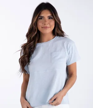 Varsity Blues Tee - Crystal Blue