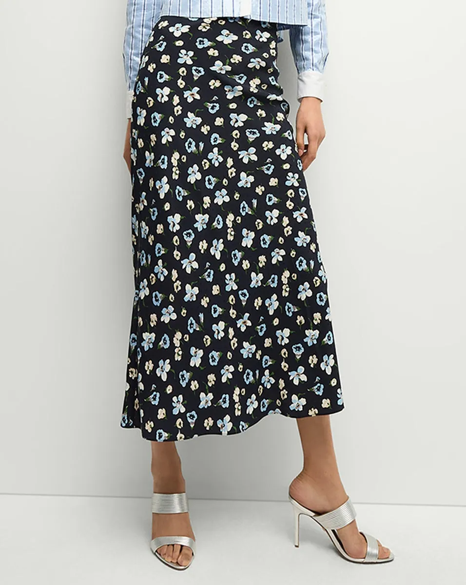 Veronica Beard Clover Skirt in Navy Multi