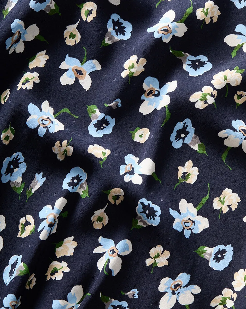 Veronica Beard Clover Skirt in Navy Multi