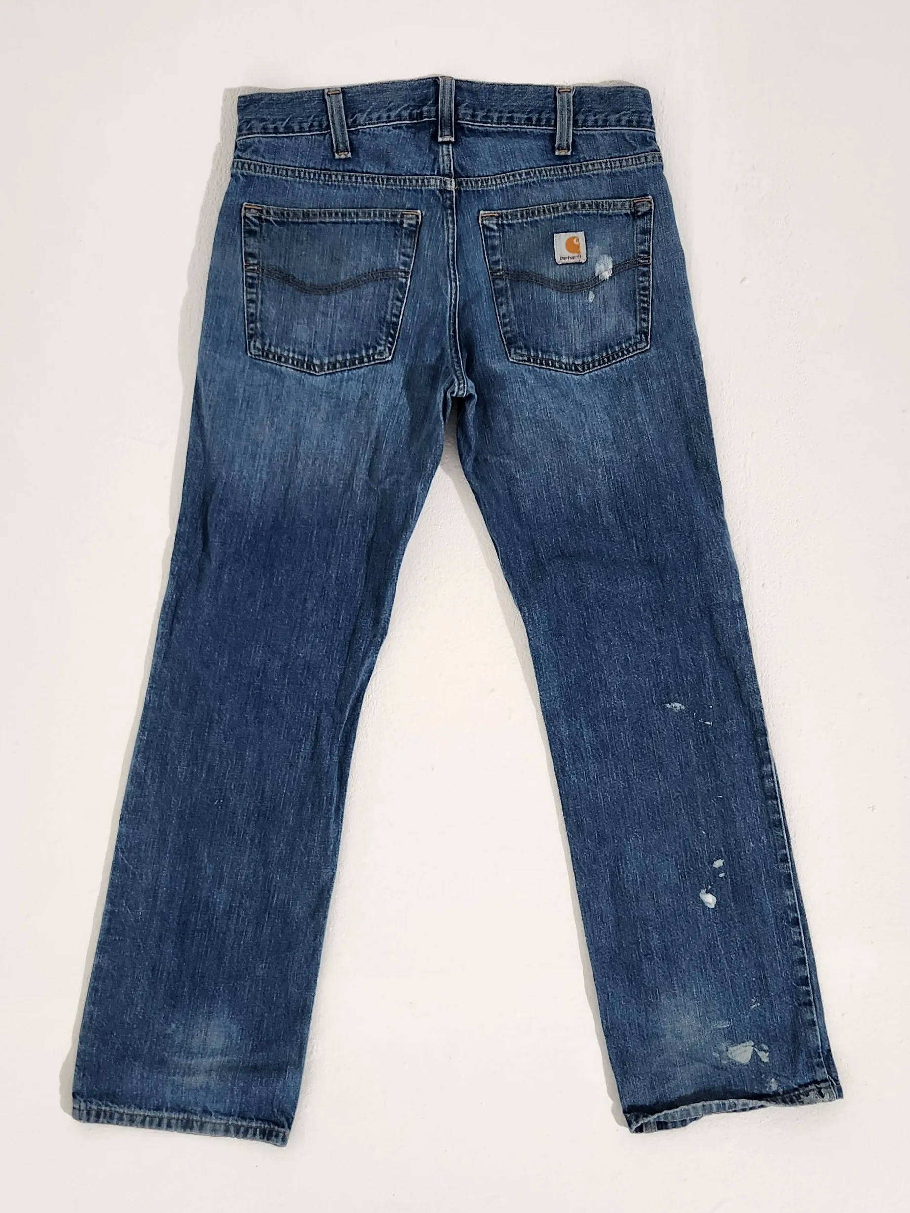 Vintage 2000s Carhartt Painted Relaxed Straight Jeans Sz. 34 x 32