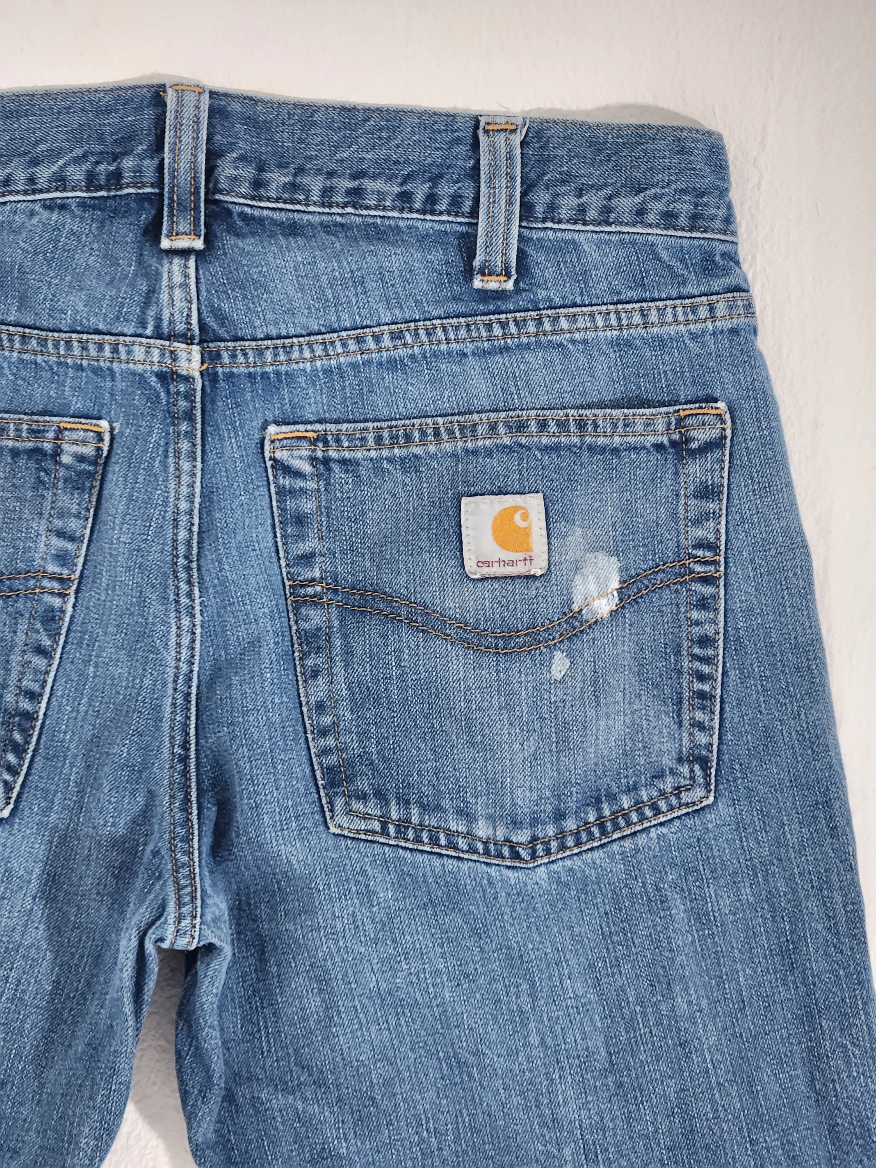 Vintage 2000s Carhartt Painted Relaxed Straight Jeans Sz. 34 x 32