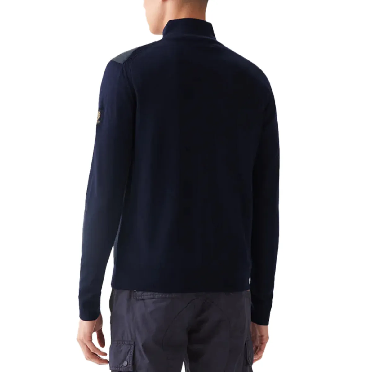 Washed Navy Kelbrook Merino Wool Zip Cardigan