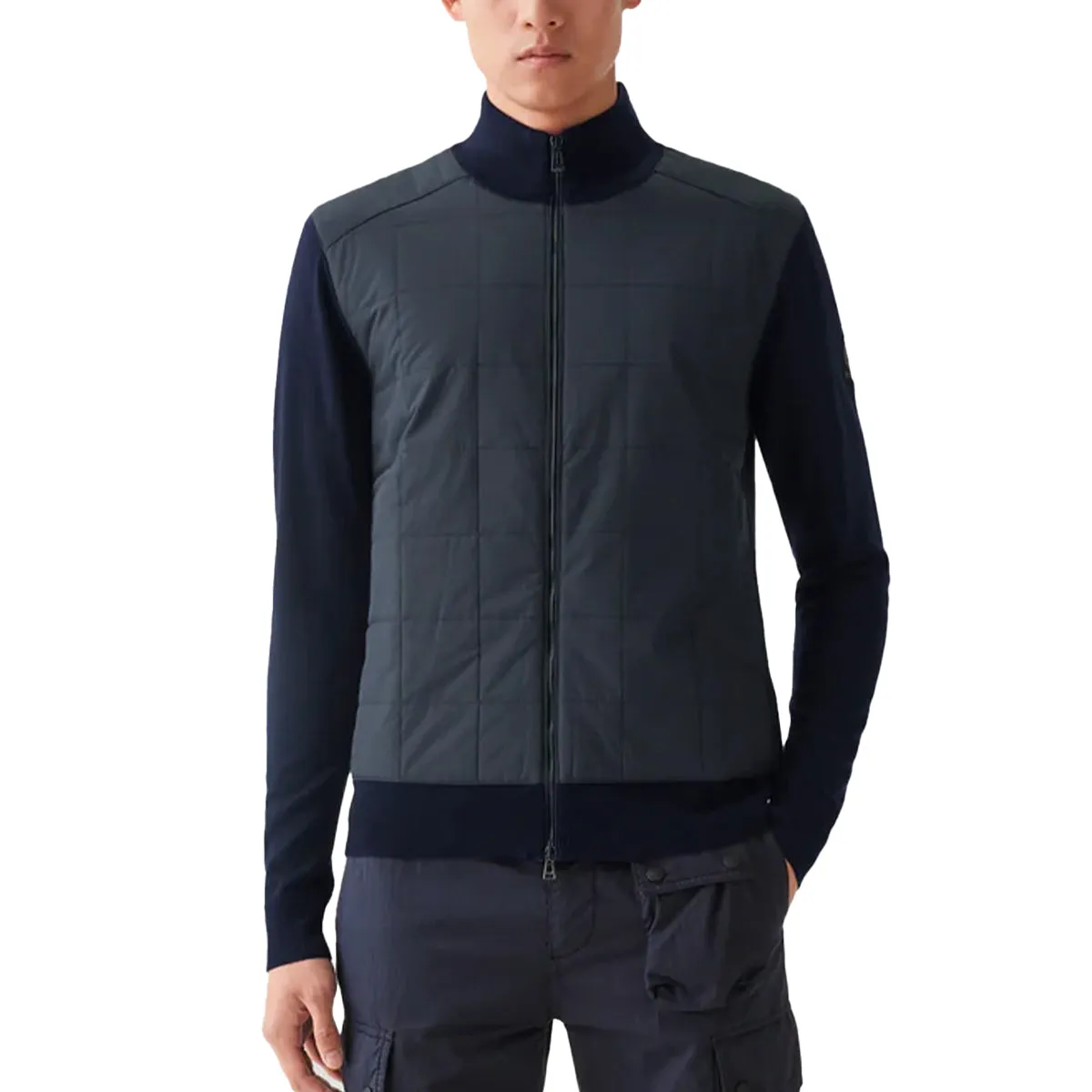 Washed Navy Kelbrook Merino Wool Zip Cardigan