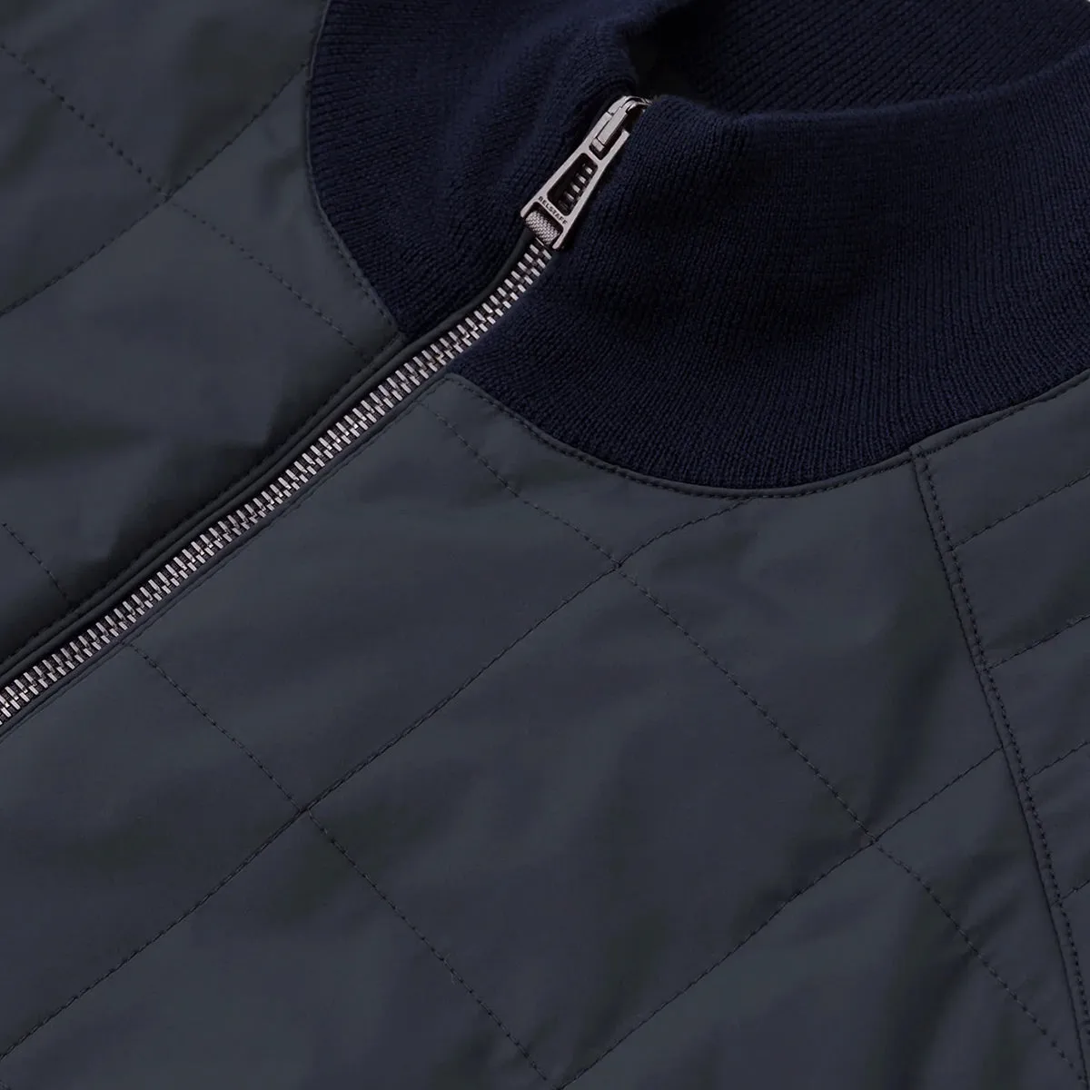 Washed Navy Kelbrook Merino Wool Zip Cardigan